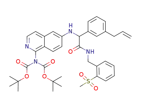 N-(2-(methylsulfonyl)benzyl)-2-(1-(di-tert-butoxycarbonylamino)isoquinolin-6-ylamino)-2-(3-allylphenyl)acetamide