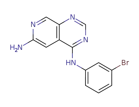 Molecular Structure of 175357-96-7 (6-amino-4-[(3-bromophenyl)-amino]pyrido[3,4-d]pyrimidine)