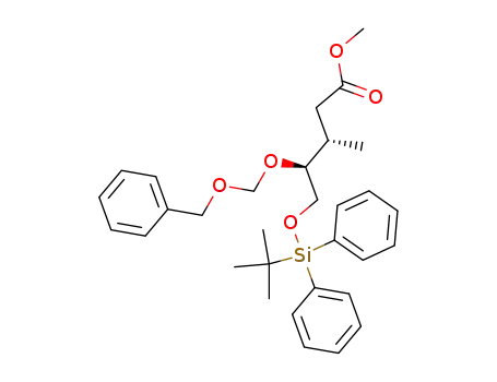 (3S,4S)-4-[(benzyloxy)methoxy]-5-(tert-butyldiphenylsilanyloxy)-3-methylpentanoic acid methyl ester