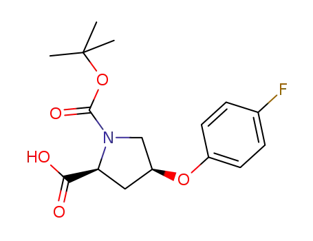 1,2-Pyrrolidinedicarboxylic acid, 4-(4-fluorophenoxy)-,
1-(1,1-dimethylethyl) ester, (2S,4S)-