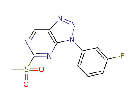 3H-1,2,3-Triazolo[4,5-d]pyrimidine,
3-(3-fluorophenyl)-5-(methylsulfonyl)-