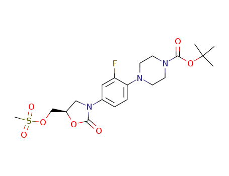 [N-3-(1-tert-butoxycarbonyl)-4-(2-fluoro-4-piperazinyl)-2-oxo-5-oxazolidinyl]methyl methanesulfonate