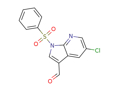 1H-Pyrrolo[2,3-b]pyridine-3-carboxaldehyde, 5-chloro-1-(phenylsulfonyl)-