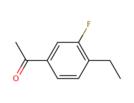 Molecular Structure of 627463-20-1 (Ethanone, 1-(4-ethyl-3-fluorophenyl)- (9CI))