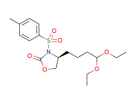 2-Oxazolidinone, 4-(4,4-diethoxybutyl)-3-[(4-methylphenyl)sulfonyl]-,
(4S)-