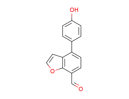 7-Benzofurancarboxaldehyde, 4-(4-hydroxyphenyl)-