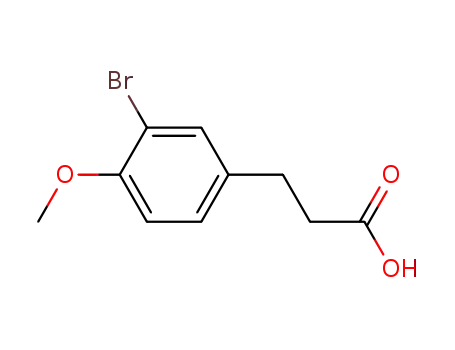 Molecular Structure of 1857-57-4 (3-(3-BroMo-4-Methoxyphenyl)propionic acid, 96%)