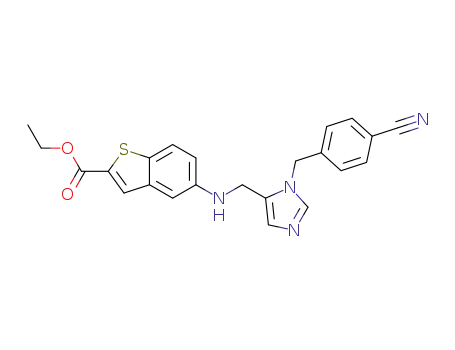 Benzo[b]thiophene-2-carboxylic acid,
5-[[[1-[(4-cyanophenyl)methyl]-1H-imidazol-5-yl]methyl]amino]-, ethyl
ester