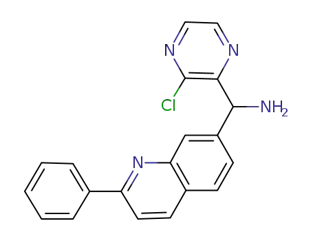 Molecular Structure of 867162-37-6 ((3-chloropyrazin-2-yl)(2-phenylquinolin-7-yl)MethanaMine)