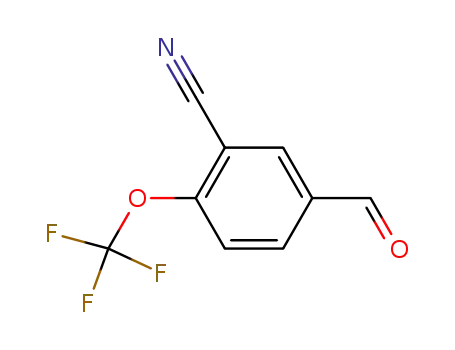 Molecular Structure of 188725-99-7 (Benzonitrile, 5-formyl-2-(trifluoromethoxy)-)