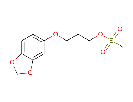 Molecular Structure of 247228-35-9 (3-(benzo[d][1,3]dioxol-5-yloxy)propyl methanesulfonate)