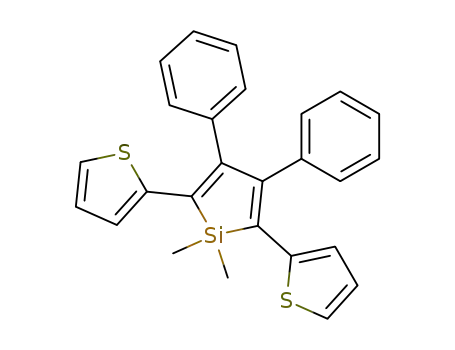 Molecular Structure of 184679-89-8 (1,1-dimethyl-3,4-diphenyl-2,5-bis(2'-thienyl)silole)