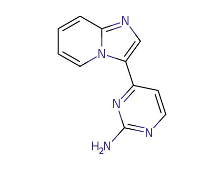 Molecular Structure of 328062-37-9 (2-Pyrimidinamine, 4-imidazo[1,2-a]pyridin-3-yl-)