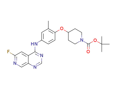 4-[4-(6-fluoro-pyrido[3,4-d]pyrimidin-4-ylamino)-2-methyl-phenoxy]-piperidine-1-carboxylic acid tert-butyl ester