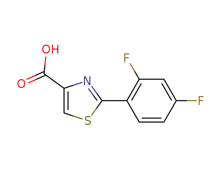 Molecular Structure of 262589-15-1 (2-(2,4-Difluorophenyl)thiazole-4-carboxylic acid)