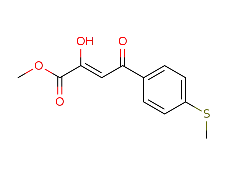 Molecular Structure of 346684-15-9 (2-Butenoic acid, 2-hydroxy-4-[4-(methylthio)phenyl]-4-oxo-, methyl
ester, (2Z)-)