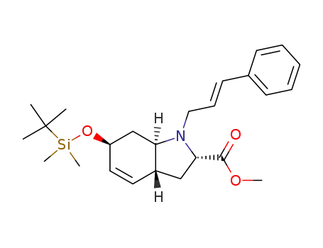 6-(tert-butyldimethylsilanyloxy)-1-(3-phenylallyl)-(2S,3,3aR,6S,7,7aR)-hexahydro-1H-indole-2-carboxylic acid methyl ester