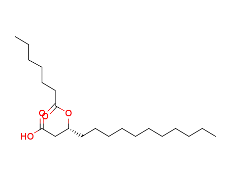 Molecular Structure of 216013-07-9 (Tetradecanoic acid, 3-[(1-oxoheptyl)oxy]-, (3R)-)