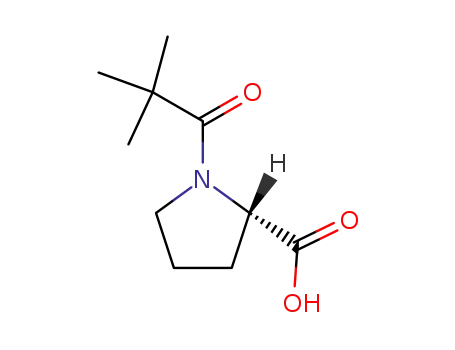 Molecular Structure of 32909-49-2 (L-Proline, 1-(2,2-dimethyl-1-oxopropyl)-)
