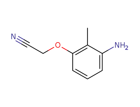 Molecular Structure of 219312-15-9 (Acetonitrile,  (3-amino-2-methylphenoxy)-  (9CI))