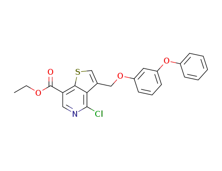 Thieno[3,2-c]pyridine-7-carboxylic acid,
4-chloro-3-[(3-phenoxyphenoxy)methyl]-, ethyl ester