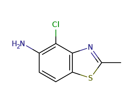 Molecular Structure of 686747-15-9 (5-Benzothiazolamine,4-chloro-2-methyl-(9CI))