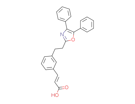 2-Propenoic acid, 3-[3-[2-(4,5-diphenyl-2-oxazolyl)ethyl]phenyl]-, (E)-