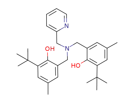 Molecular Structure of 1033002-91-3 (N,N-bis[methyl(2-hydroxy-3-tert-butyl-5-methylphenyl)]-aminomethylpyridine)