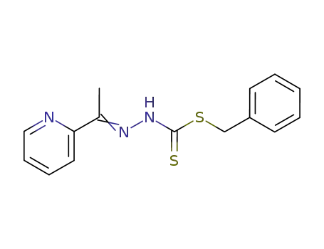 Molecular Structure of 26158-47-4 (1-benzylsulfanyl-N-(1-pyridin-2-ylethylideneamino)methanethioamide)