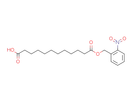 Molecular Structure of 121820-76-6 (Dodecanedioic acid, mono[(2-nitrophenyl)methyl] ester)