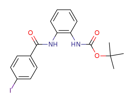 Molecular Structure of 503039-44-9 (Carbamic acid, [2-[(4-iodobenzoyl)amino]phenyl]-, 1,1-dimethylethyl
ester)