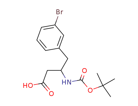 Molecular Structure of 919988-44-6 (Boc-(S)-3-Amino-4-(3-bromo-phenyl)-butyric acid)