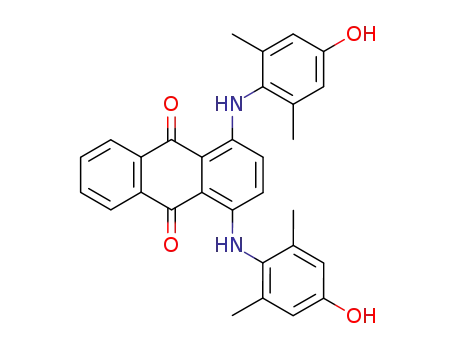 Molecular Structure of 51287-59-3 (1,4-bis(2’6‘-dimethyl-4‘-hydroxyanilino)anthraquinone)