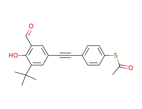 3-tert-butyl-5-(4'-acetylsulfanylphenylethynyl)-2-hydroxybenzaldehyde