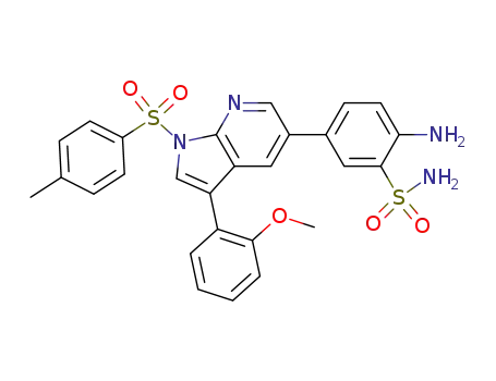Benzenesulfonamide,
2-amino-5-[3-(2-methoxyphenyl)-1-[(4-methylphenyl)sulfonyl]-1H-pyrrolo[
2,3-b]pyridin-5-yl]-