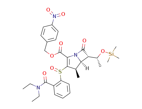 4-nitrobenzyl (1 R , 5 S , 6 S)-2-(2-diethylcarbamoylphenylsulphinyl)-1-methyl-6-[1(R)-trimethylsilyloxyethyl]-1-carbapen-2-em-3-carboxylate