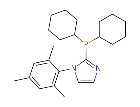 Molecular Structure of 794527-14-3 (2-(Dicyclohexylphosphino)-1-(2,4,6-trimethyl-phenyl)-1H-imidazole)