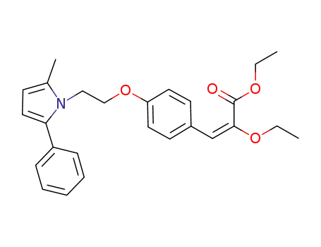 2-Propenoic acid,
2-ethoxy-3-[4-[2-(2-methyl-5-phenyl-1H-pyrrol-1-yl)ethoxy]phenyl]-, ethyl
ester, (2E)-