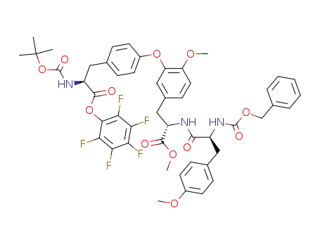 (S)-3-<4-<2-<<(1,1-dimethylethoxy)carbonyl>amino>-3-oxo-3-(pentafluorophenoxy)propyl>phenoxy>-O-methyl-N-<O-methyl-N-<(phenylmethoxy)carbonyl>-L-tyrosyl>-L-tyrosine α-methyl ester