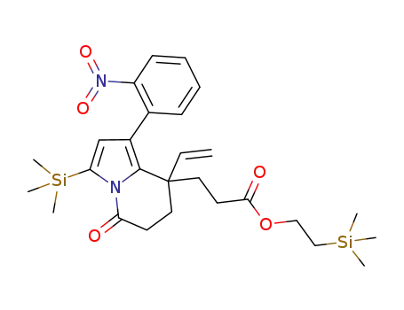 2-(trimethylsilyl)ethyl 3-[1-(2-nitrophenyl)-5-oxo-3-(trimethylsilyl)-8-vinyl-5,6,7,8-tetrahydroindolizin-8-yl]propanoate