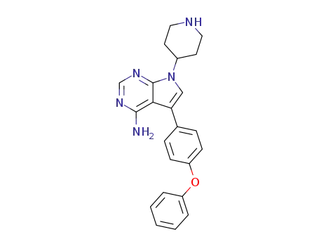 5-(4-phenoxyphenyl)-7-(piperidin-4-yl)-7H-pyrrolo[2,3-d]pyrimidin-4-amine