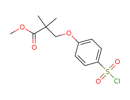 Propanoic acid, 3-[4-(chlorosulfonyl)phenoxy]-2,2-dimethyl-, methyl
ester