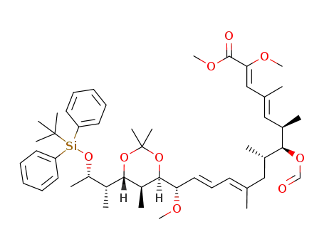 (2Z,4E,6R,7S,8S,10E,12E,14S)-methyl 14-((4R,5S,6R)-6-((2S,3S)-3-(tert-butyldiphenylsilyloxy)butan-2-yl)-2,2,5-trimethyl-1,3-dioxan-4-yl)-7-(formyloxy)-2,14-dimethoxy-4,6,8,10-tetramethyltetradeca-2,4,10,12-tetraenoate