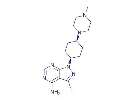 3-iodo-1-((cis)-4-(4-methylpiperazin-1-yl)cyclohexyl)-1H-pyrazolo[3,4-d]pyrimidin-4-amine