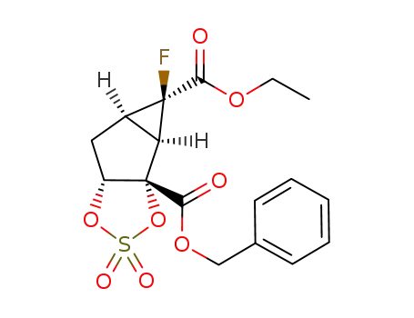 (+)-(1R,1aR,1bS,4aR,5aR)-1-fluoro-3,3-dioxotetrahydro-2,4-dioxa-3λ<sup>6</sup>-thiacyclopropa[a]pentalene-1,1b-dicarboxylic acid 2-benzyl 6-ethyl ester