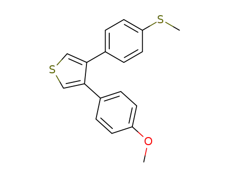 3-(4-methylthiophenyl)-4-(4-methoxyphenyl)thiophene