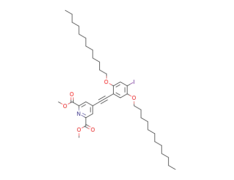 4-(2,5-didodecyloxy-4-iodophenylethynyl)-pyridine-2,6-dicarboxylic acid dimethyl ester