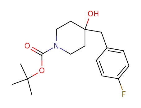 1-Piperidinecarboxylic acid, 4-[(4-fluorophenyl)methyl]-4-hydroxy-,
1,1-dimethylethyl ester