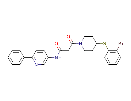 3-[4-(2-bromo-phenylsulfanyl)-piperidin-1-yl]-3-oxo-N-(6-phenyl-pyridin-3-yl)-propionamide
