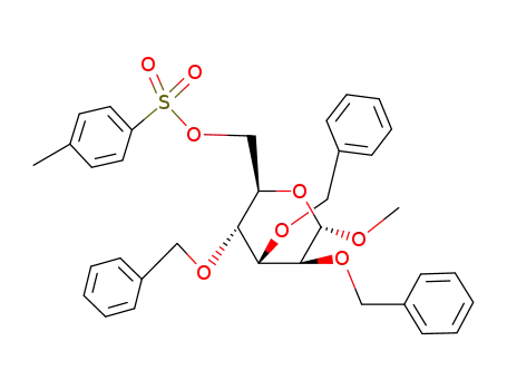 Molecular Structure of 65518-53-8 (methyl 2,3,4-tri-O-benzyl-6-O-tosyl-α-D-mannopyranoside)